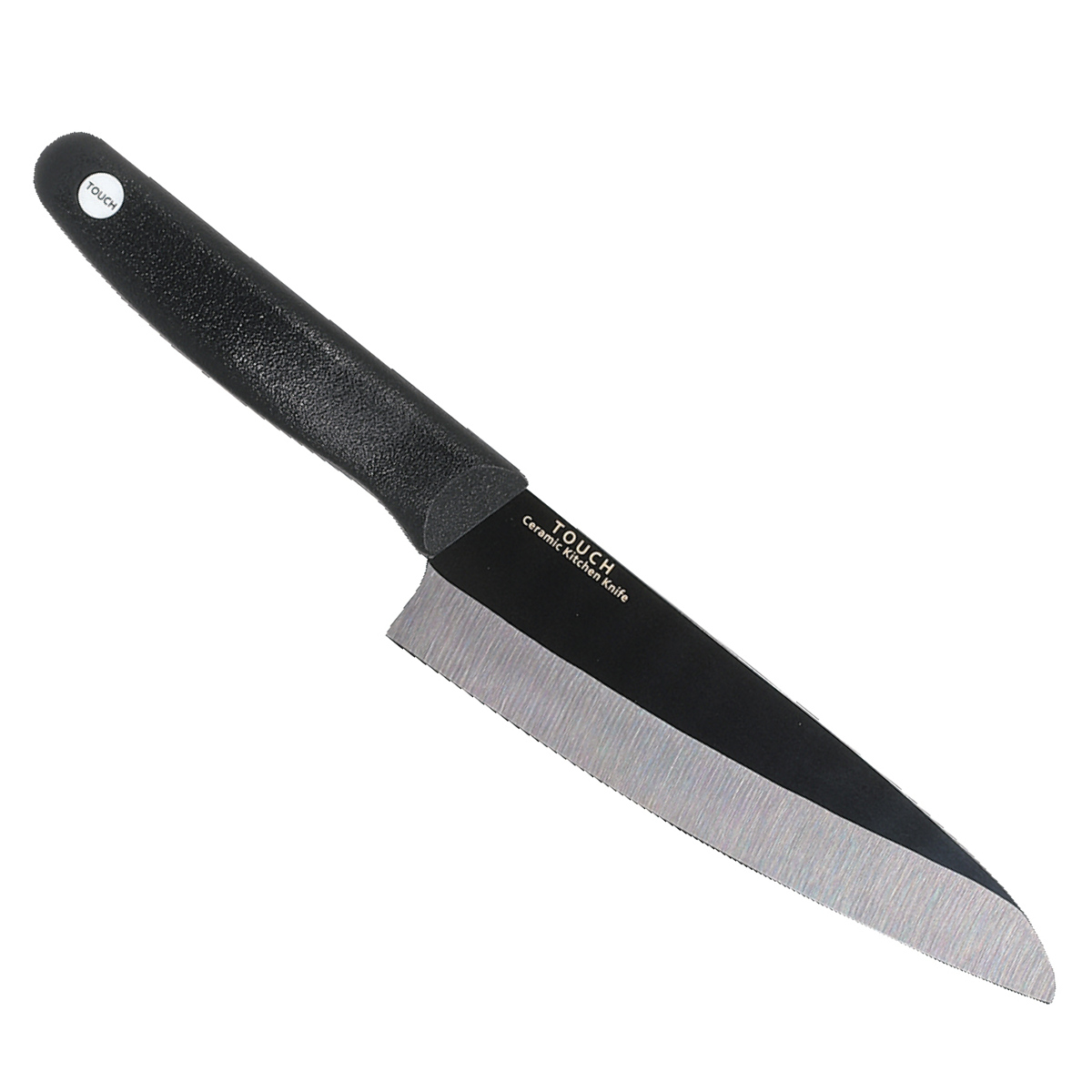 包丁 16cm セラミック製 TOUCH st ( セラミック包丁 三徳包丁 万能包丁 文化包丁 セラミックナイフ 食洗機対応 16センチ 錆びない 切れ味 長持ち 軽量 軽い 下ごしらえ キッチンツール 日本製 ブラック )
