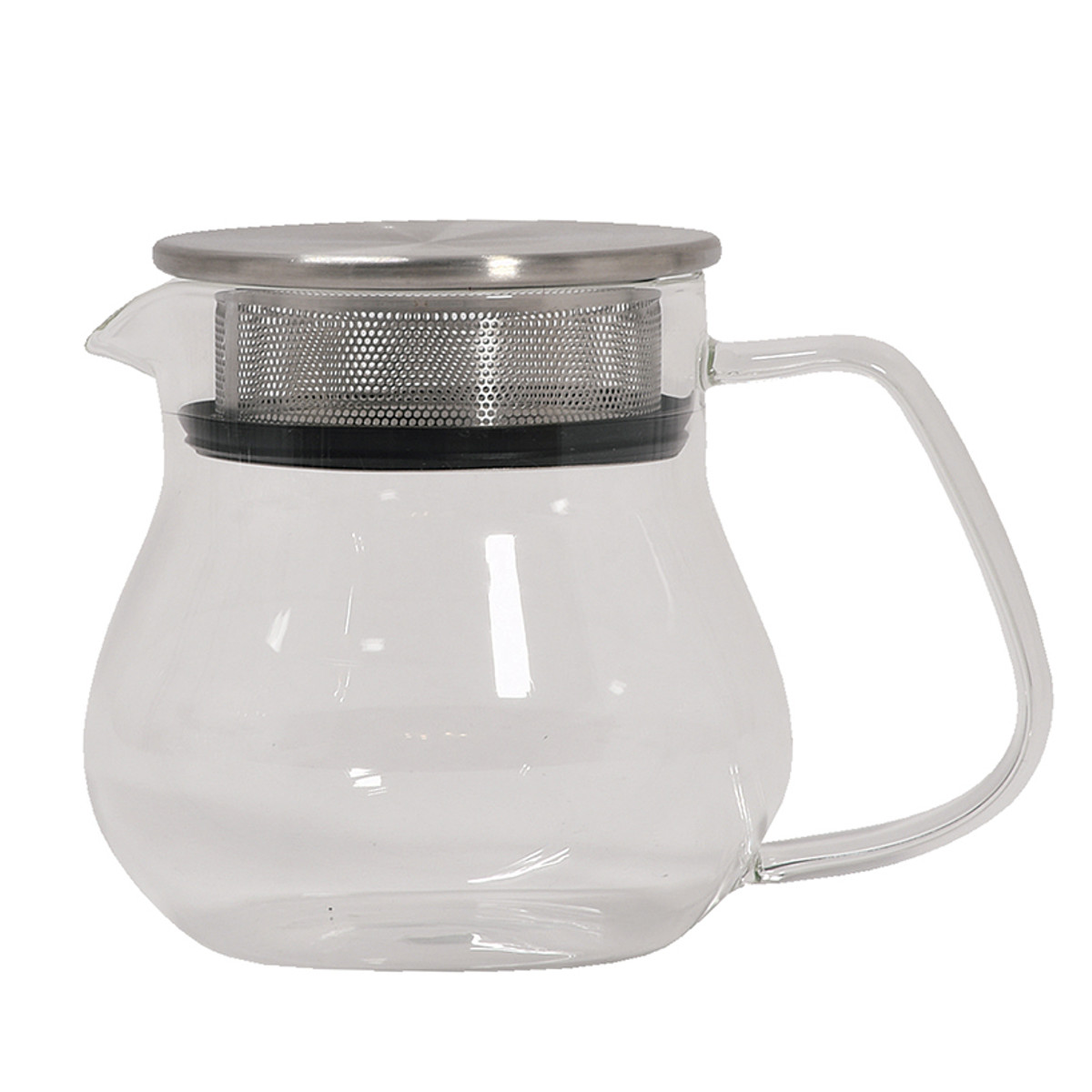 ティーポット ガラス製ティーポット400ml ( 耐熱ガラス 食洗機対応 ステンレス蓋 茶こし付き ガラス おしゃれ シンプル モダン )