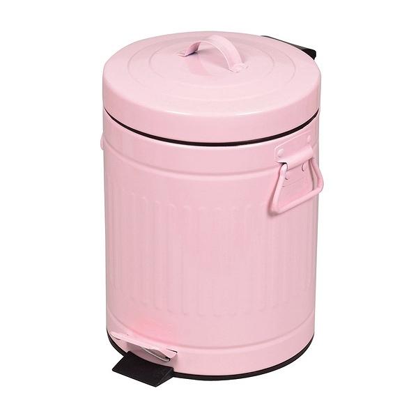 ゴミ箱 ペダルペール クラウス 5L ( ごみ箱 5リットル ペダル式 ふた付き キッチン リビング 分別 おしゃれ 静音 丸 ダストボックス 踏みフタ インナーボックス 付き ピンク ホワイト ) 【ピンク】 ピンク
