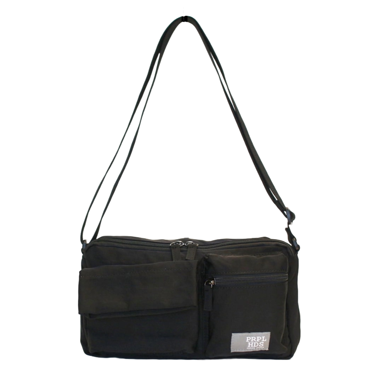 OSAMPOしわナイロンティッシュケースショルダー ( お散歩 バッグ 旅行バック かばん レディース メンズ ショルダー ポケット 犬 ペット 散歩バッグ ペットバッグ 斜めがけ 撥水 軽い サブバッグ 旅行 鞄 男女兼用 シンプル ) 【ブラック】 ブラック