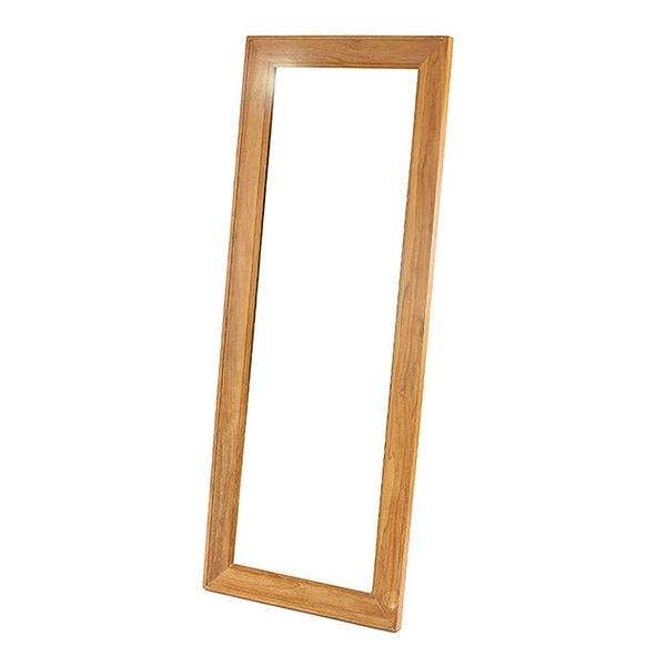 アンティーク様式無垢材ウォールミラー　W94ｃｍ/Ｈ117.5ｃｍ　姿見/鏡 鏡 ミラー チーク無垢材 ウォールミラー （ 姿見 全身鏡 カガミ