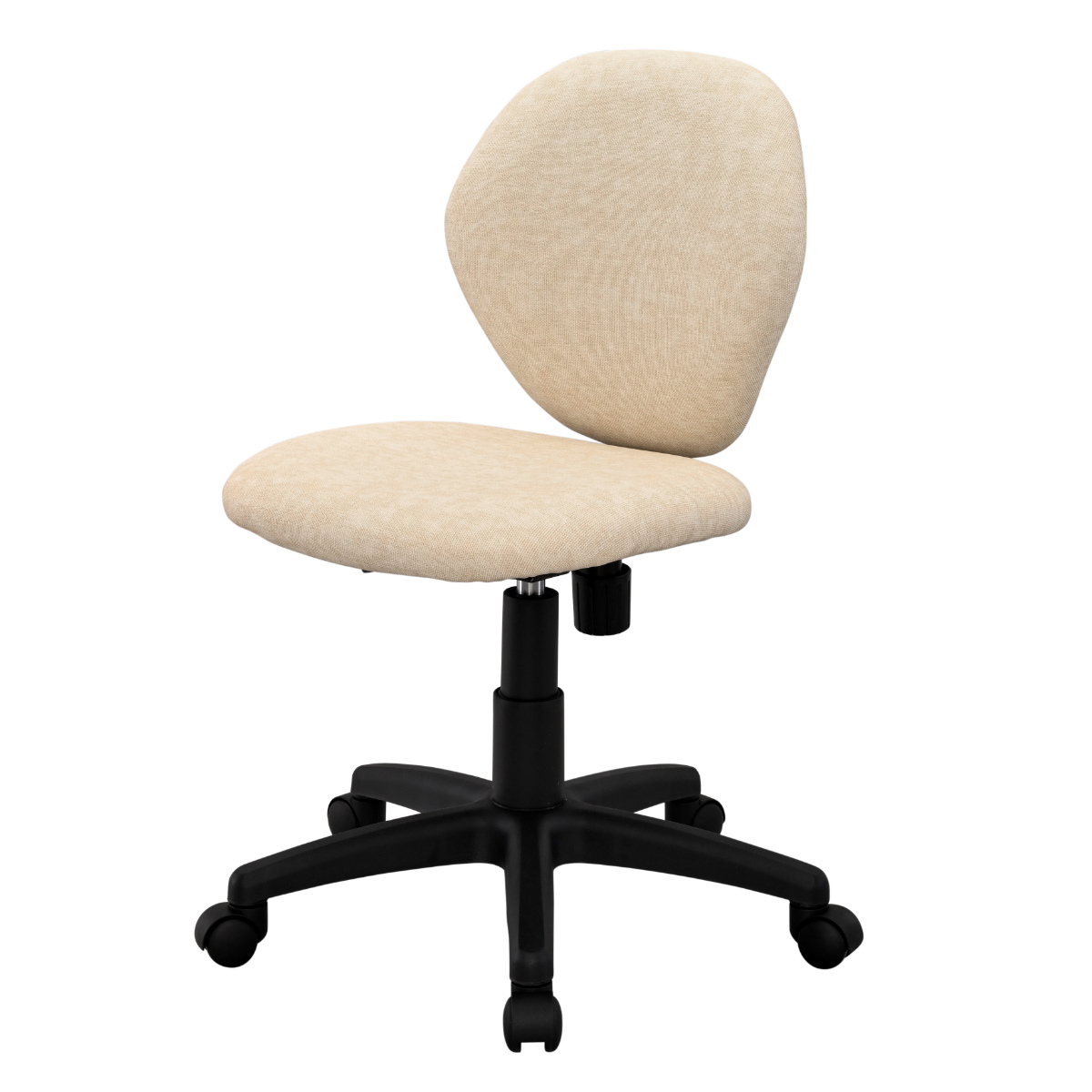 オフィスチェア 座面高 42.6~53.5cm PVC パレットチェア ( 法人限定 ワークチェア パソコンチェア 背ロッキング機能 学習椅子 高さ調節 回転 肘なし 勉強椅子 イス 椅子 オフィス キャスター付き 耐久性 耐水性 ) 【アイボリー】 アイボリー