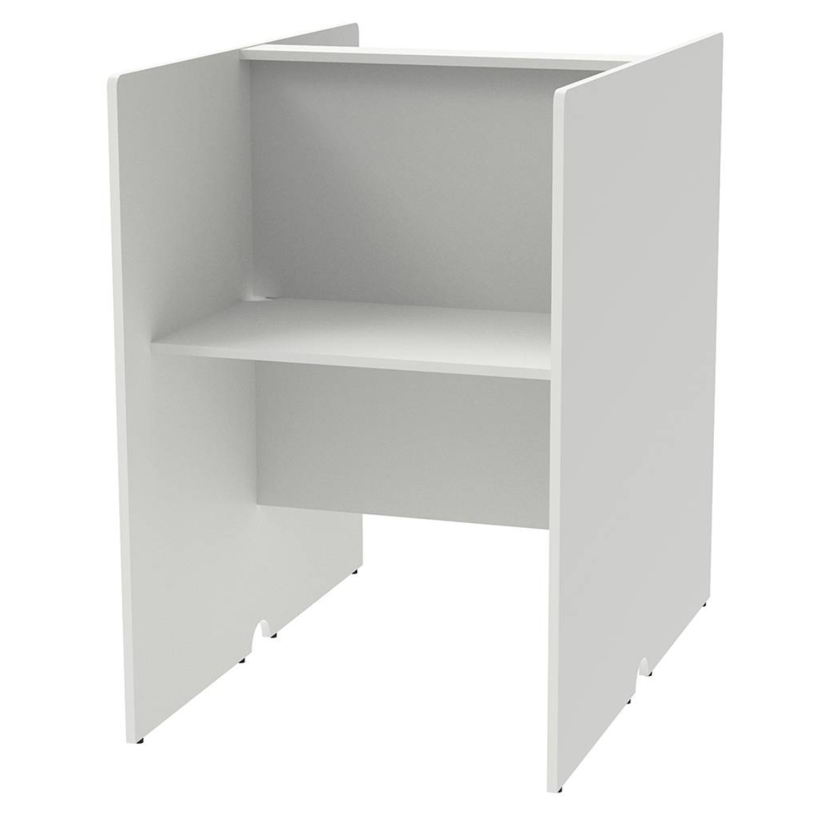 パーソナルブース 幅80cm 対面タイプ PCブース ( 法人限定 デスク 集中 スペース ブース 机 個別 ワークスペース パーテーション コンパクト ブースデスク 配線用切り欠き パーソナル テレワーク オフィスデスク 自習室 個別塾 ) 【ホワイト】 ホワイト