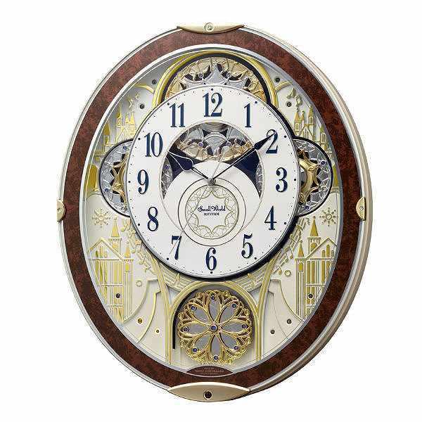 からくり時計 スモールワールドノエルNS ブラウン 電波時計 48曲収録