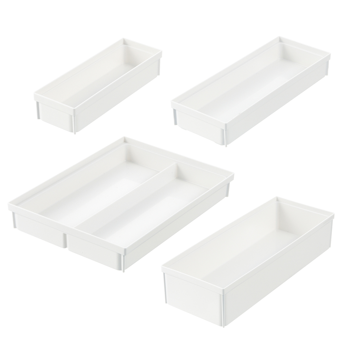 カトラリーケース 4点セット トトノ 引き出し用 カトラリーポケット 4サイズ ( totono カトラリートレー ツールケース カトラリー収納 日本製 抗菌 引出し収納 キッチン収納ケース 整理 組み合わせ スライド 整理ケース シンク収納 )