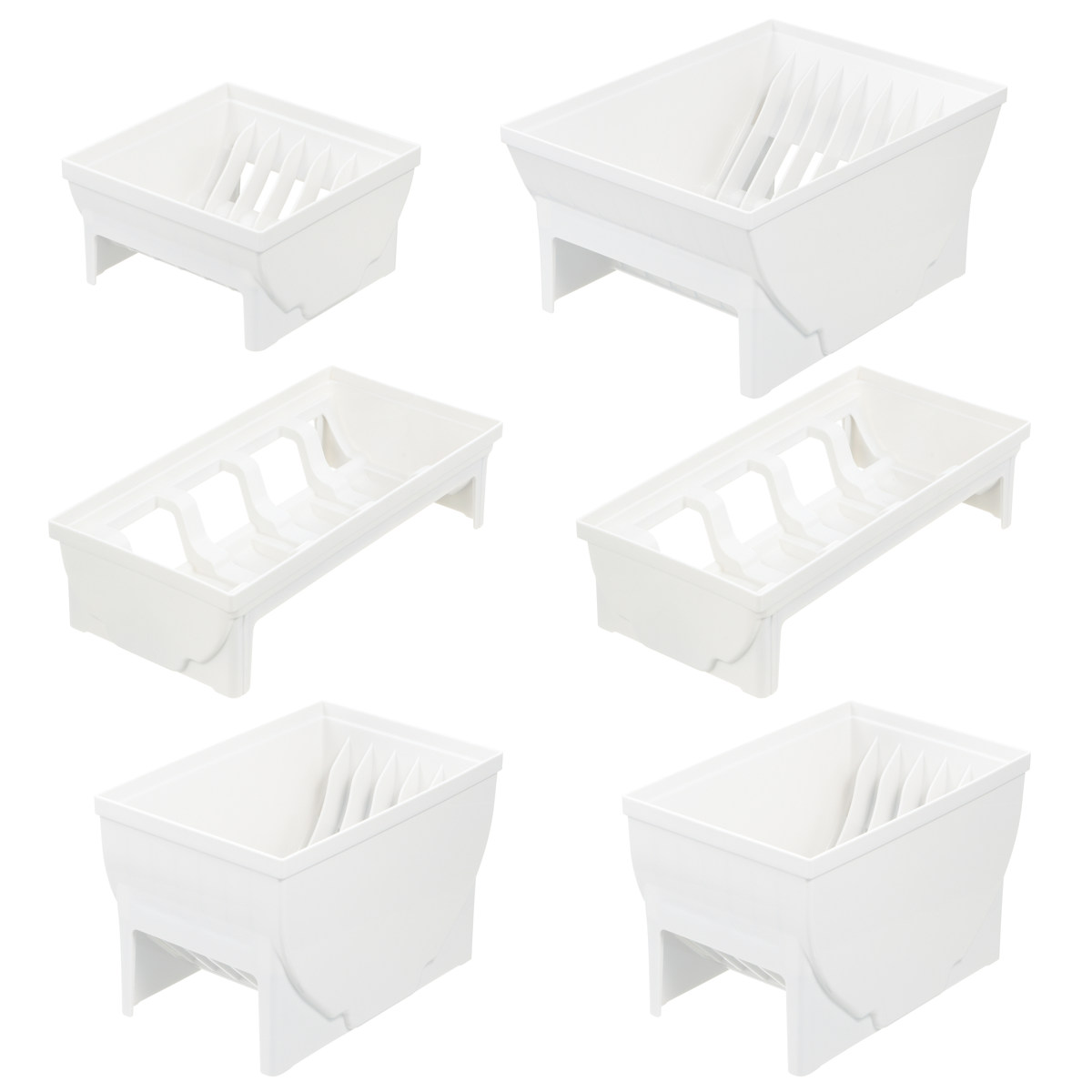 トトノ 引き出し用 ディッシュスタンド 6点セット ミニ レギュラー ワイド お椀 ( ミニ×1 レギュラー×2 ワイド×1 お椀×2 お皿 収納 日本製 食器収納 食器立て 食器ラック 茶碗 抗菌 食器 皿立て プレート 立て 置き 整理 )