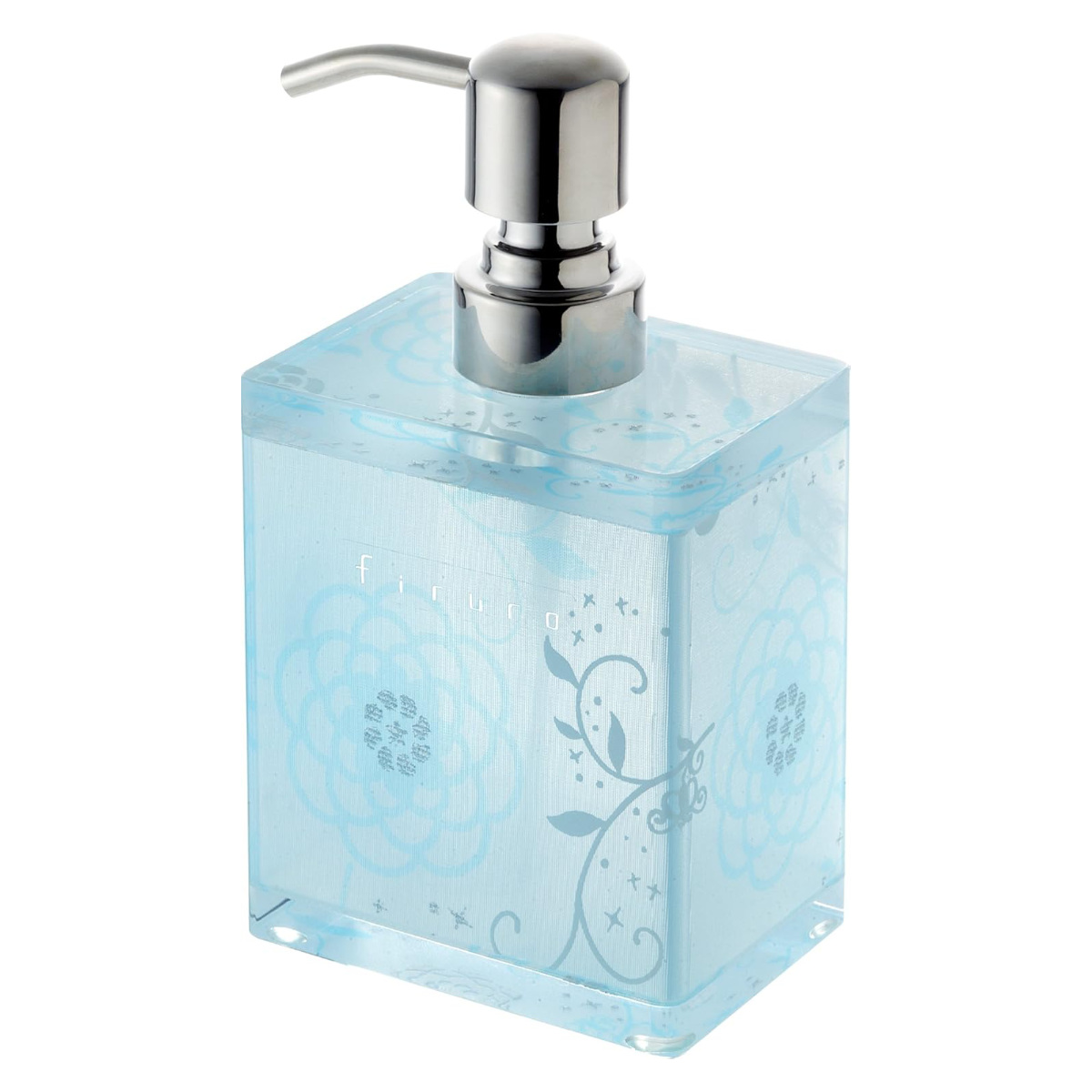 ソープディスペンサー 340ml 泡で出るタイプ フィルロ シュシュ ムースボトル ( ディスペンサーボトル 泡タイプ 泡用 詰め替え ボトル 泡せっけん お風呂 詰め替え容器 ボディソープ ハンドソープ 石けん 洗面 バス用品 おしゃれ ) 【ペールブルー】 ペールブルー
