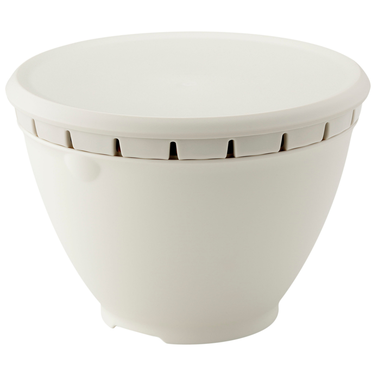 ザル・ボール 3点セット Lサイズ リベラリスタ ボールコランダーセットL フタ付き ( 食洗機対応 電子レンジ対応 ボウル ザル コランダー 耐熱ボウル ボール ざる 水切りザル 水切り 湯切り 下ごしらえ 蓋付き ふた付き ) 【ホワイト】 ホワイト