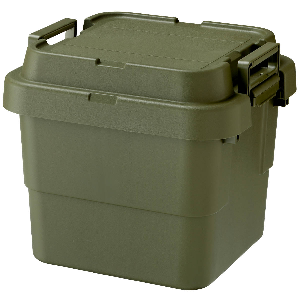 収納ボックス トランクカーゴ EASY GRIP 30L TC-30SE ( 座れる 収納ケース 収納 ボックス フタ付き ケース 頑丈箱 スタッキング 積み重ね 幅40×奥行39×高さ35.7cm アウトドア キャンプ ピクニック ) 【グリーン】 グリーン