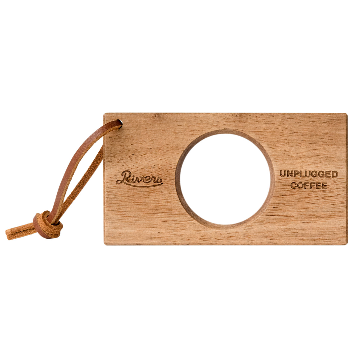 Rivers リバーズ コーヒードリッパーホルダー-ポンド3 ( ドリッパー用 ホルダー 木製 天然木 レザーストラップ おしゃれ シンプル 持ち運び アウトドア キャンプ )