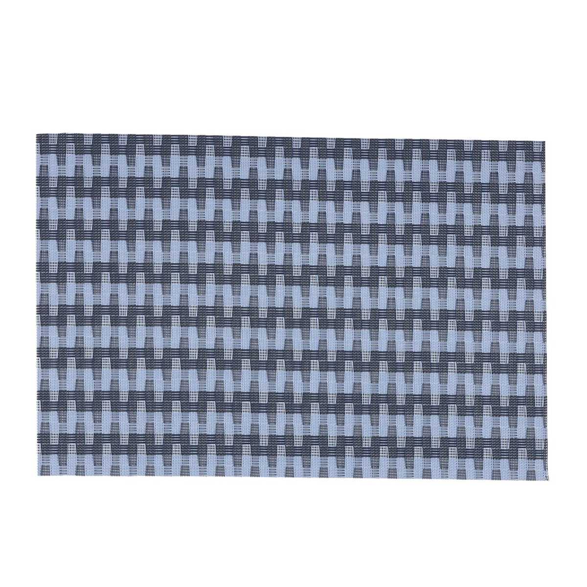 ランチョンマット アプリクス イリュージョン ( 45×30cm おしゃれ 撥水 洗える 角型 長方形 PVC マット モダン シンプル 北欧 食卓 ) 【ブルー】 ブルー