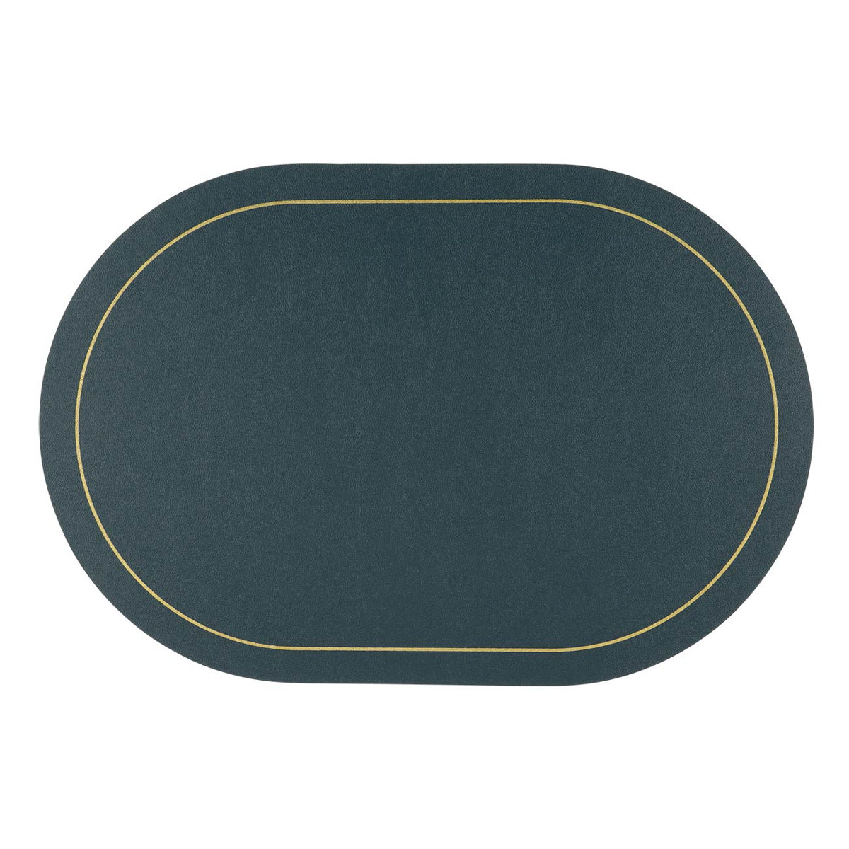 ランチョンマット アプリクス オーバル ( 45×30cm おしゃれ 撥水 洗える PVC テーブルマット エレガント シンプル 食卓 ) 【グリーン】 グリーン