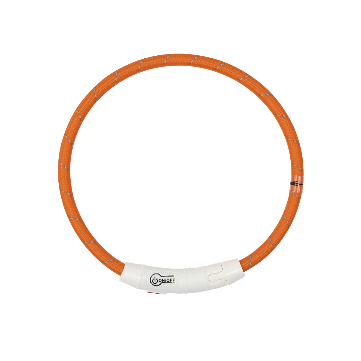 ライト 散歩 犬 ループセイフ LEDリング 45 ( 夜 お散歩 お散歩ライト LED 光る 犬用ライト 防水 充電式 お出かけ 夜散歩 生活防水 明るい おしゃれ 犬用 安心 安全 事故防止 ペット用品 充電 USB充電 超軽量 簡単取付 コンパクト ) 【オレンジ】 オレンジ