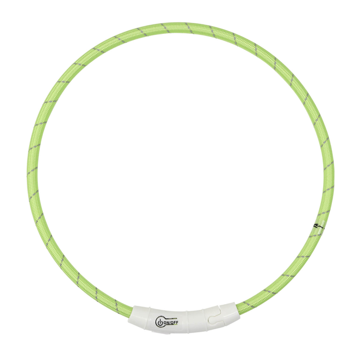 ライト 散歩 犬 ループセイフ LEDリング 65 ( 夜 お散歩 お散歩ライト LED 光る 犬用ライト 防水 充電式 お出かけ 夜散歩 生活防水 明るい おしゃれ 犬用 安心 安全 事故防止 ペット用品 充電 USB充電 超軽量 簡単取付 コンパクト ) 【グリーン】 グリーン
