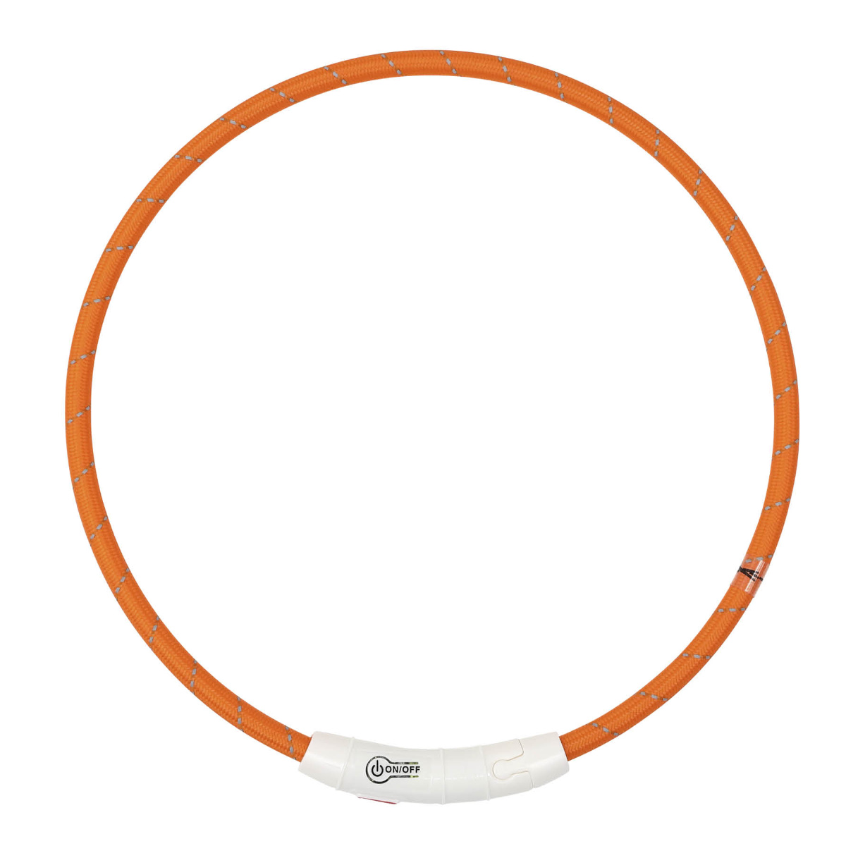 ライト 散歩 犬 ループセイフ LEDリング 65 ( 夜 お散歩 お散歩ライト LED 光る 犬用ライト 防水 充電式 お出かけ 夜散歩 生活防水 明るい おしゃれ 犬用 安心 安全 事故防止 ペット用品 充電 USB充電 超軽量 簡単取付 コンパクト ) 【オレンジ】 オレンジ