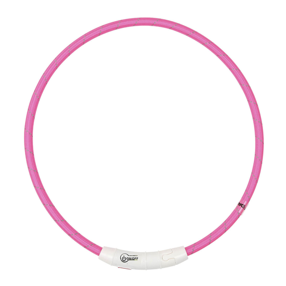 ライト 散歩 犬 ループセイフ LEDリング 65 ( 夜 お散歩 お散歩ライト LED 光る 犬用ライト 防水 充電式 お出かけ 夜散歩 生活防水 明るい おしゃれ 犬用 安心 安全 事故防止 ペット用品 充電 USB充電 超軽量 簡単取付 コンパクト ) 【ピンク】 ピンク