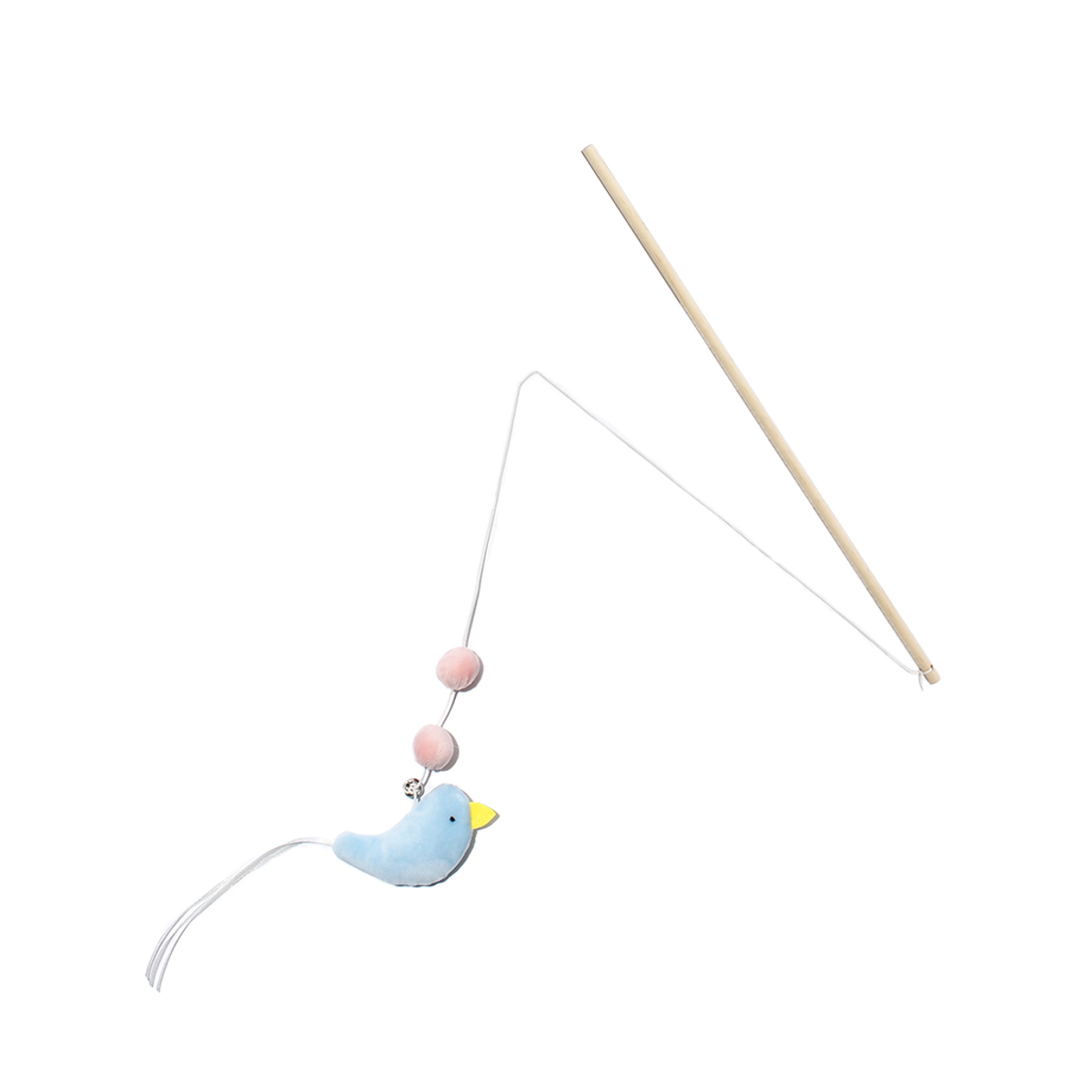 猫用おもちゃ ループ ロッディーズ ( ねこじゃらし 猫用 ペット用 ペットおもちゃ 釣り竿 遊び 運動不足 ペットトイ 運動 室内遊び ストレス発散 ペット用品 鈴付き 鈴 ) 【ベイビーバードブルー】 ベイビーバードブルー