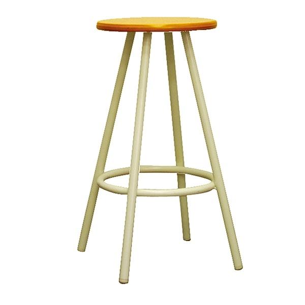 スツール 2脚セット 木製 スチール ( ハイチェア カウンターチェア イス いす チェアー 腰掛け バー チェア 椅子 天然木 フットレスト 完成品 カウンタースツール ハイスツール ダイニング キッチン 丸椅子 おしゃれ ) 【ミルキーホワイト】 ミルキーホワイト