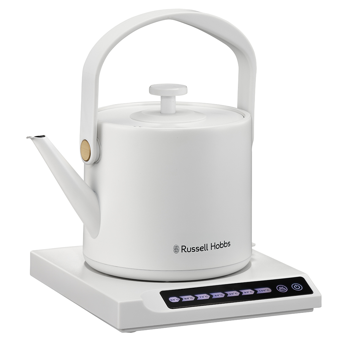 Russell Hobbs 電気ケトル 600ml 温度調節付き 保温機能付き Tケトル ( ラッセルホブス 電気ポット 0.6L 温度調節 温度設定 保温 湯沸かし おしゃれ 湯沸しポット 湯沸し器 ポット 0.6リットル ドリップ キッチン家電 キッチン小物 ) 【ホワイト】 ホワイト