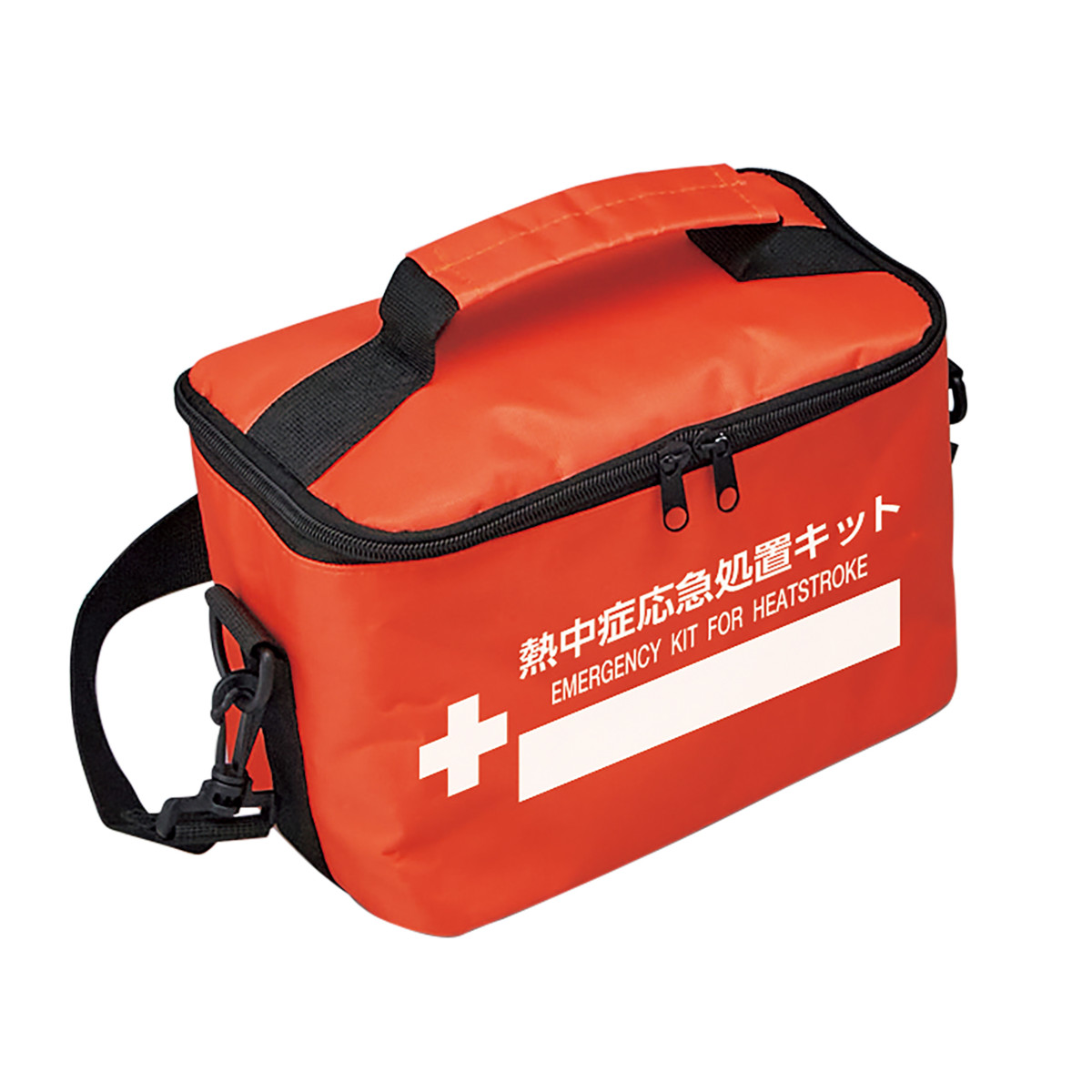 熱中症応急処置キット用ポーチ レギュラー オレンジ ( 救急箱 薬箱 保冷 救急ポーチ メディカルポーチ 救急バッグ 持ち運び 手提げ 薬 収納 ボックス くすり 救急ボックス 熱中症 応急処置 手当 収納ボックス 防災 )