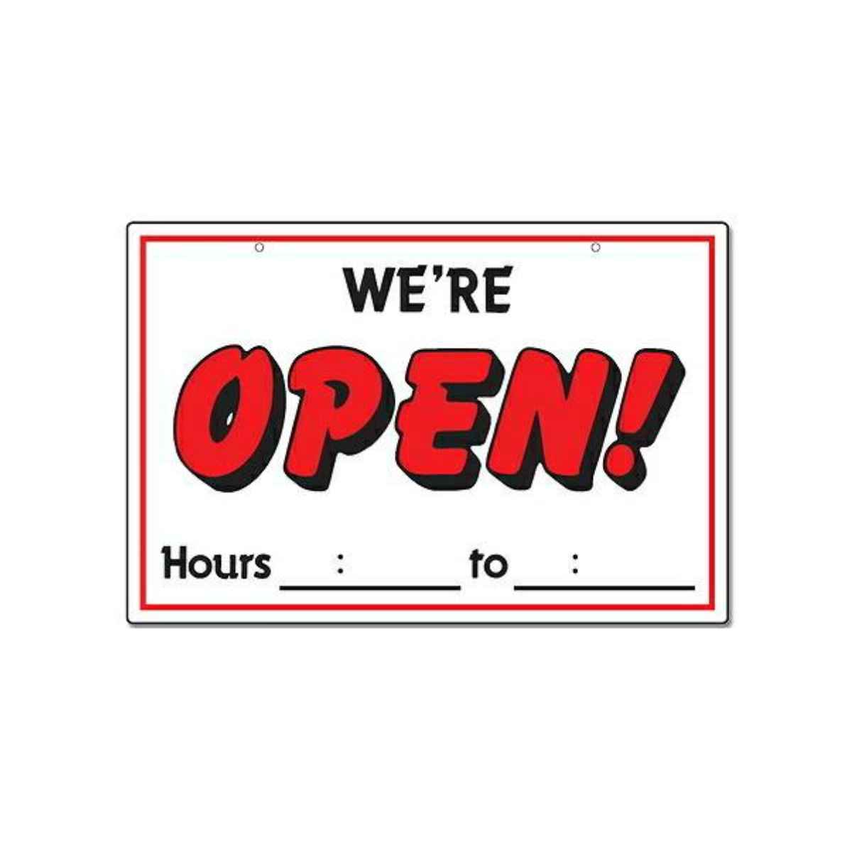 店舗出入り口用看板 「表 OPEN! / 裏 CLOSED」 大 30x45cm 吊り下げ