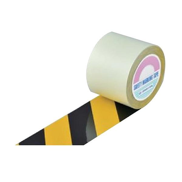 ガードテープ 黄×黒 100mm幅 20m テープ 日本製 （ 安全 区域 標示 粘着テープ 区画整理 線引き ライン引き 室内 床 対応 専用 安全用品 用品 グッズ ） - 5