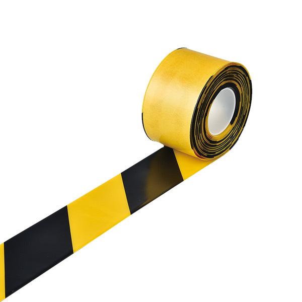 高耐久ラインテープ 100mm幅 10m 黄×黒 ラインテープ 耐久性 強力 離けい紙 （ フロアテープ 屋内 安全 区域 標示 粘着テープ 区画整理 線引き ライン引き ） - 4