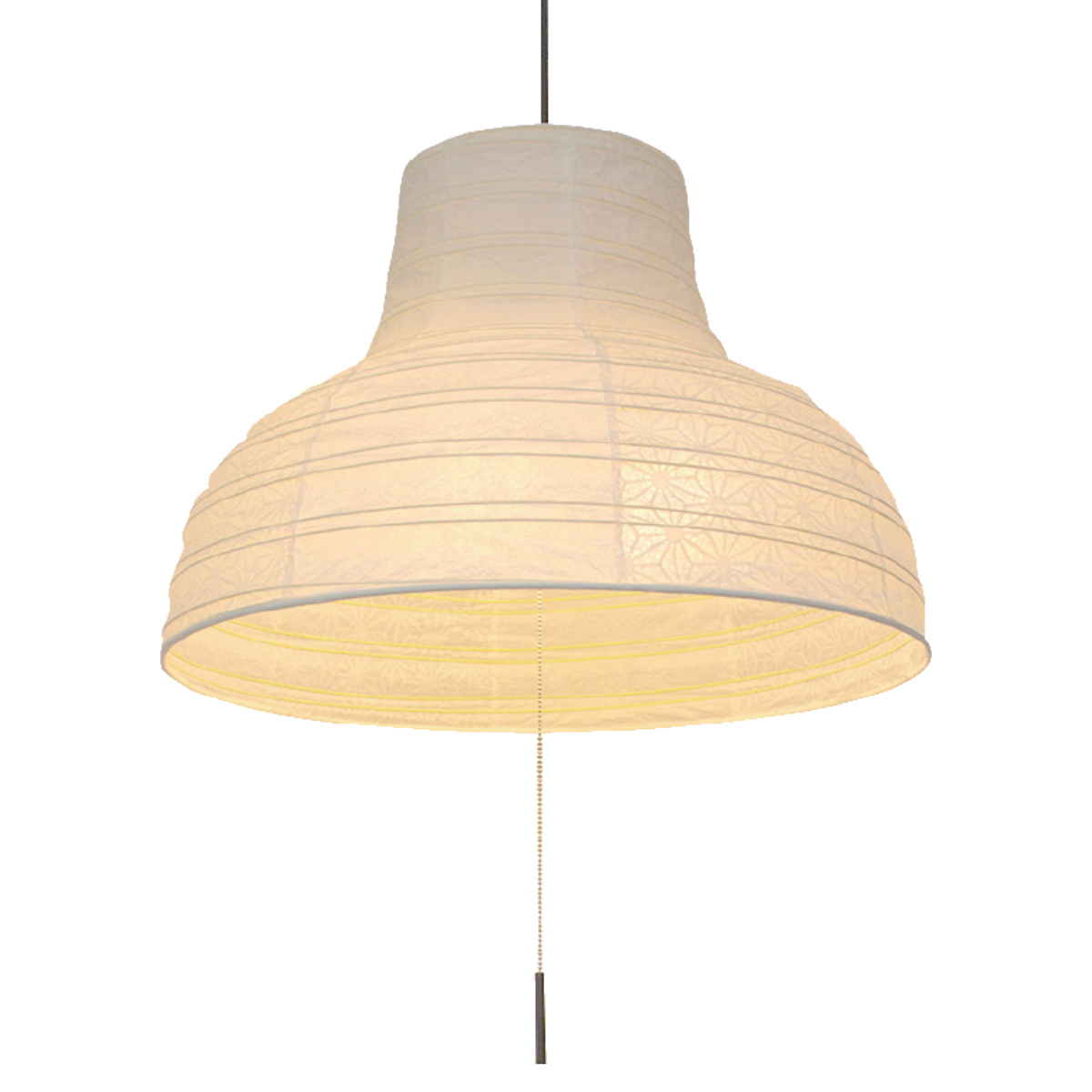 ペンダントライト 3灯 fuji 揉み紙 極み麻葉 日本製 和風 天井照明 ( LED電球対応 美濃 和紙 照明 ライト 吊り下げ照明 吊るす 照明器具 和モダン モダン シンプル ナチュラル おしゃれ こだわり )