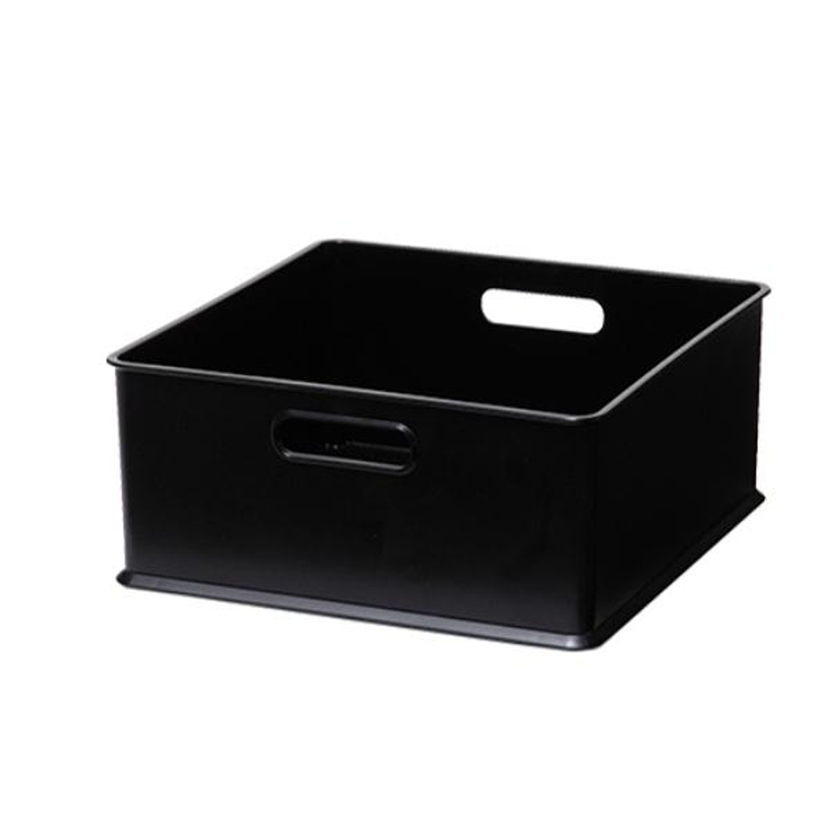 カラーボックス 横置き インナーボックス 収納 1/3 3個セット ナチュラ インボックス プラスチック 日本製 ( 収納ボックス 収納ケース スタッキング 積み重ね ボックス おもちゃ収納 小物ケース 小物入れ 小物収納 持ち手付き ) 【ブラック】 ブラック