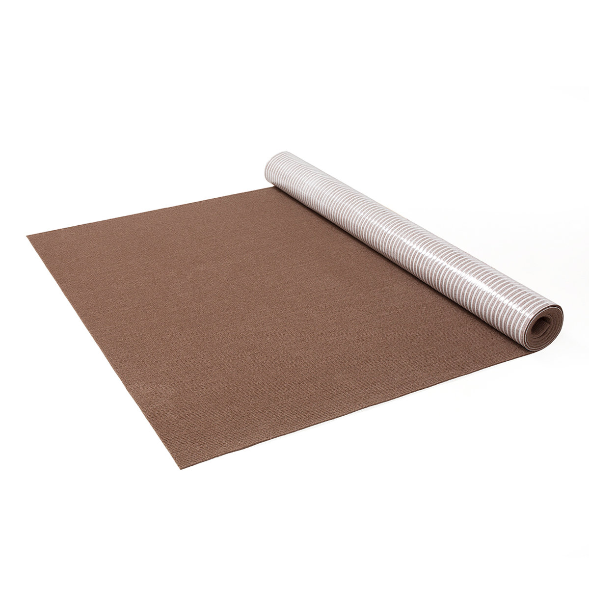 カーペット 90×200cm ペット対応 撥水 おくだけ吸着 ロングカーペット ( 廊下 日本製 ロング マット 床暖房対応 洗える 滑り止め 厚さ4mm はっ水 無地 床暖 対応 ペット用 犬用 猫用 おくだけ 吸着 フロアマット タイルマット ) 【ブラウン】 ブラウン
