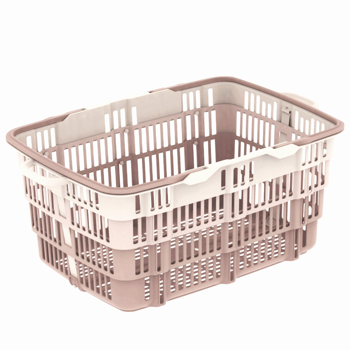 レジかご 折りたたみ ニューバスケット マイカゴ 幅57×奥行36.1×高さ23.7cm ( バスケット 収納 買い物かご 畳める コンパクト 買い物カゴ マイバスケット レジカゴ ショッピング カート 洗濯カゴ アウトドア 収納バスケット ) 【ブラウン】 ブラウン