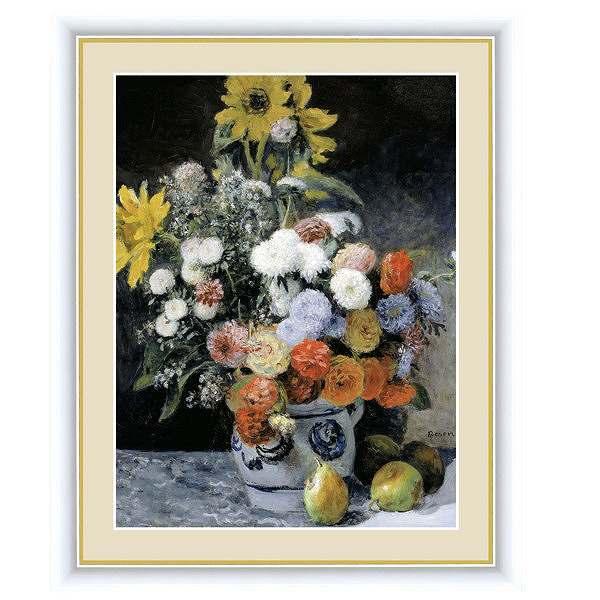 絵画 『花瓶の花』 42×34cm ピエール・オーギュスト・ルノワール