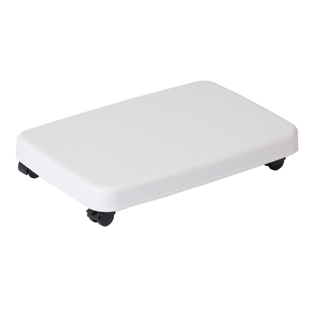 平台車 L キャスター付き 家庭用 押入れ ラクゴロ 日本製 ( ホームキャリー キャリーカート 家庭用台車 キャリー 台車 キャリーワゴン キャリー台車 小型 置台 軽量 シンプル ストッパー付き ) 【ホワイトグレー】 ホワイトグレー