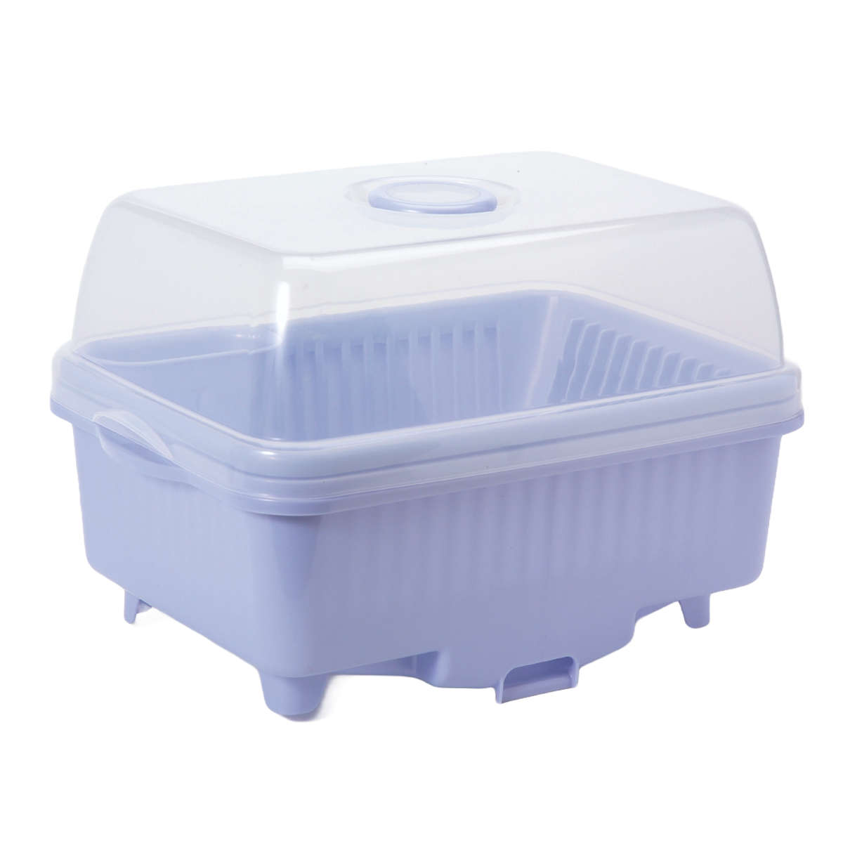水切りカゴ 皿立て 水切り 流 フード付 大サイズ ( 水切りラック 水切りかご 洗い桶 シンク上 水切りバスケット フード付き フタ付き 蓋 カバー 大容量 洗い物 食器 洗い 収納 乾燥 ラック 水が流れる カトラリーポケット ) 【パールブルー】 パールブルー