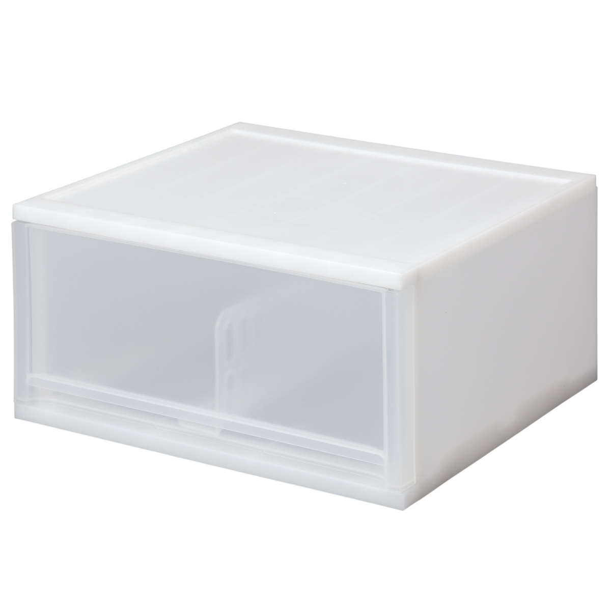 収納ケース 引出し Brio ワイド CDワイドケース 約幅36×奥行34.7×高さ18.5cm ( 収納ボックス 収納 プラスチック 小物収納 小物 積み重ね スタッキング 小物入れ 小物整理 CD デスク収納 仕切り付き 仕切り板 ) 【ホワイト】 ホワイト