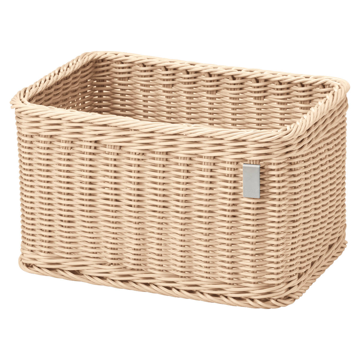 かご 洗える 抗菌素材 ストレージBOX L KLEANE ( 手編み 収納 カゴ 水洗い 食洗機対応 レンジ対応 幅41×奥行30×高さ23cm 小物収納 収納かご キレーネ 小物入れ おしゃれ 丈夫 ハンドメイド リビング 洗面所 キッチン ) 【ベージュ】 ベージュ