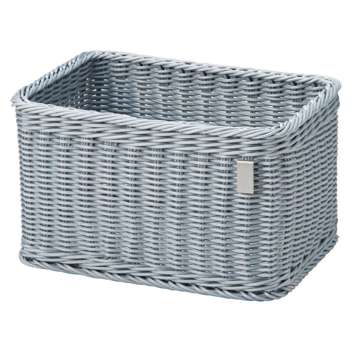かご 洗える 抗菌素材 ストレージBOX L KLEANE ( 手編み 収納 カゴ 水洗い 食洗機対応 レンジ対応 幅41×奥行30×高さ23cm 小物収納 収納かご キレーネ 小物入れ おしゃれ 丈夫 ハンドメイド リビング 洗面所 キッチン ) 【グレー】 グレー