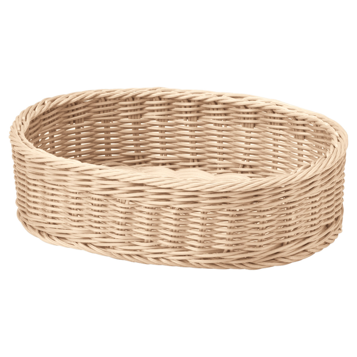 かご KLEANE PLUS 洗える 抗菌素材 オーバルアメニティーバスケット S ( 手編み 収納 カゴ 水洗い 食洗機対応 レンジ対応 幅26×奥行20×高さ7cm キレーネ 小物入れ おしゃれ 丈夫 ハンドメイド 小物収納 収納かご ) 【ベージュ】 ベージュ