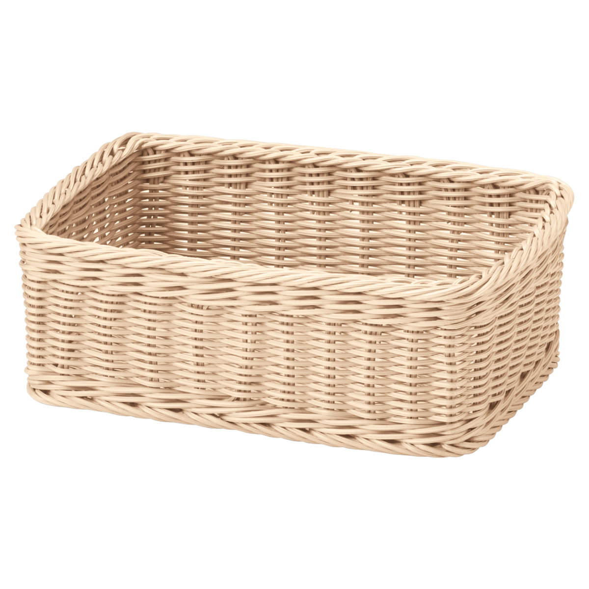 かご KLEANE PLUS 洗える 抗菌素材 スクエア アメニティーバスケット S ( 手編み 収納 カゴ 水洗い 食洗機対応 レンジ対応 幅25×奥行17.5×高さ9cm キレーネ 小物入れ おしゃれ 丈夫 ハンドメイド 小物収納 収納かご ) 【ベージュ】 ベージュ