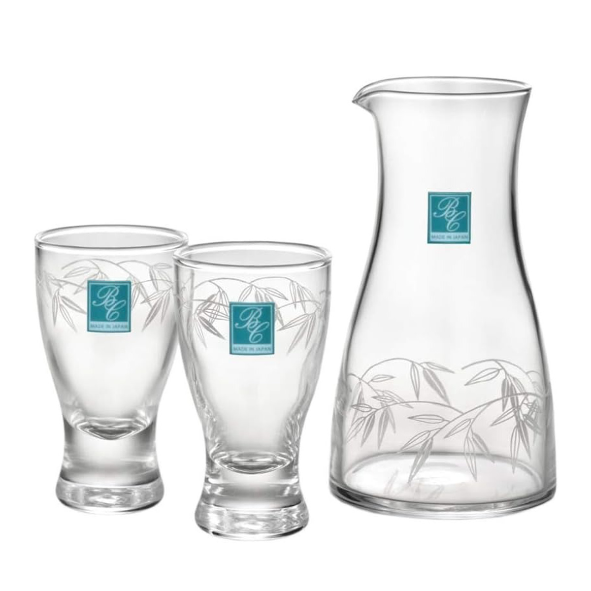 酒器 ベストセレクション そよぎささ 冷酒セット 3点セット ( 日本製 食洗機対応 ガラス 徳利 杯 盃 日本酒 酒 おしゃれ シンプル 和モダン 笹 )
