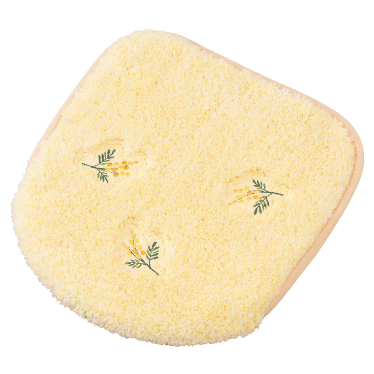 トイレ蓋カバー yorisou 兼用フタカバー ( 蓋カバー 蓋 フタ カバー ふたカバー 兼用タイプ 洗える 吸着 花 刺繍 トイレタリー普通型 洗浄暖房型 洗濯可 トイレ用品 花柄 イエロー ラベンダー ) 【イエロー】 イエロー