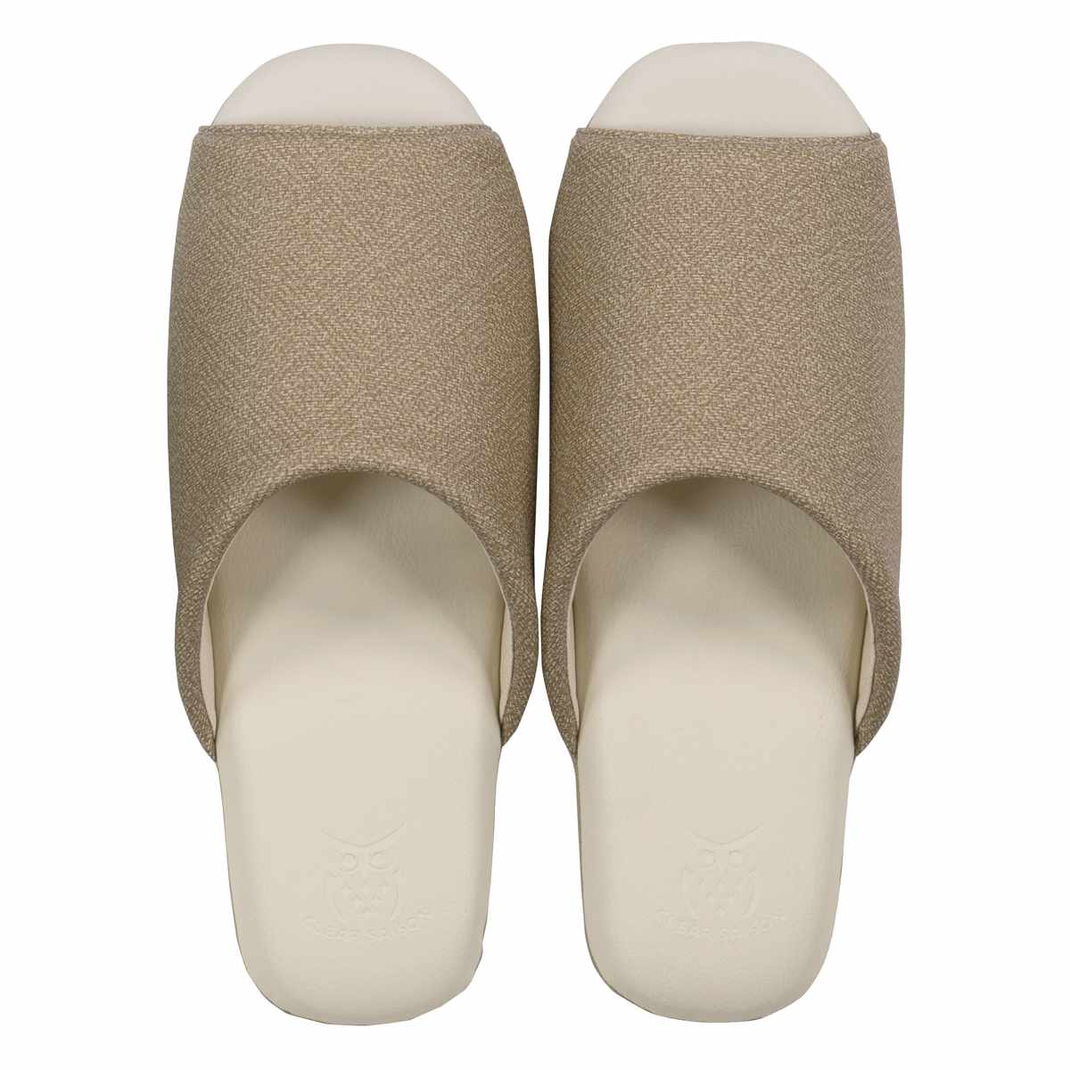 スリッパ クリアセゾン オーベルスリッパ L 約25.0~27.0cm ( 来客用 消毒液対応 除菌 アルコール液 お手入れ トイレスリッパ オフィス 店舗 メンズ 拭ける パタパタしにくい 前開き フクロウ ルームシューズ インテリア ) 【ベージュ】 ベージュ