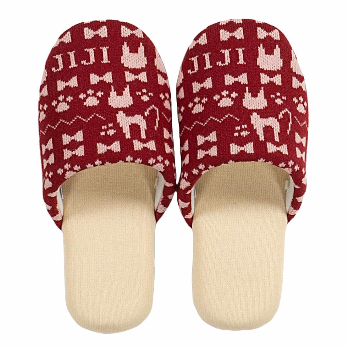 スリッパ となりのトトロ 魔女の宅急便 ニットスリッパ 22.0~24.0cm ( ルームシューズ 洗える 室内 レディース ニット キャラクター トトロ ネコバス ジジ キキ 洗濯OK ニット生地 来客用 トイレ おしゃれ ) 【ジジ】 ジジ