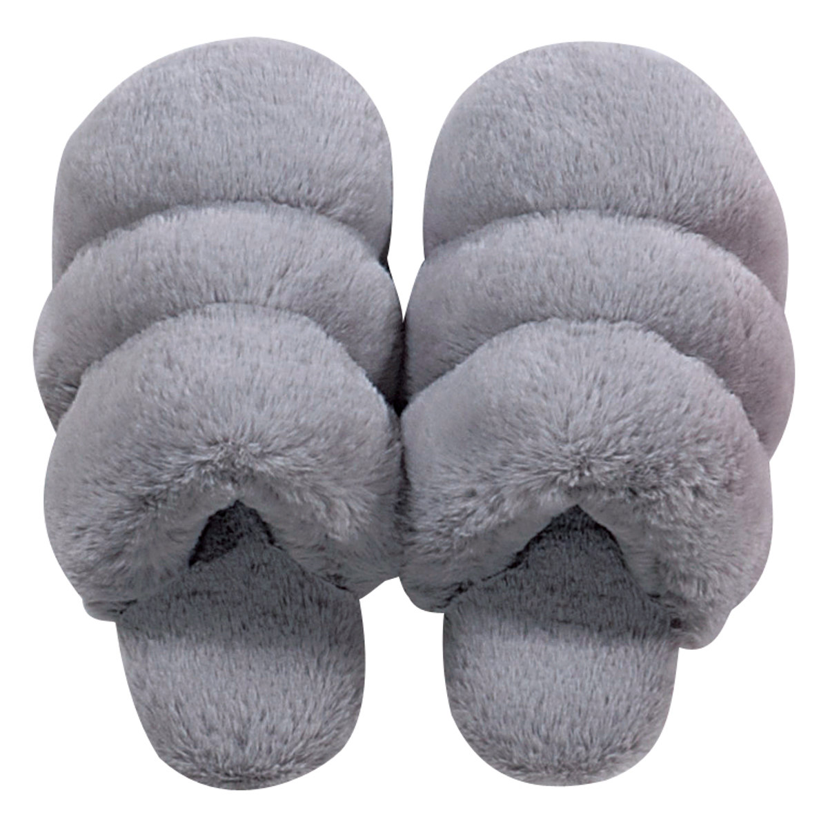 スリッパ BOAPPA 21~25cm ( ルームシューズ ふわふわ もこもこ 洗える ボリューム レディース M L 滑り止め 冬用 暖かい 履きやすい フィットする かわいい 柔らかい ワタ入り 気持ち良い お揃い カップル 夫婦 室内履き ) 【グレー L】 グレー L