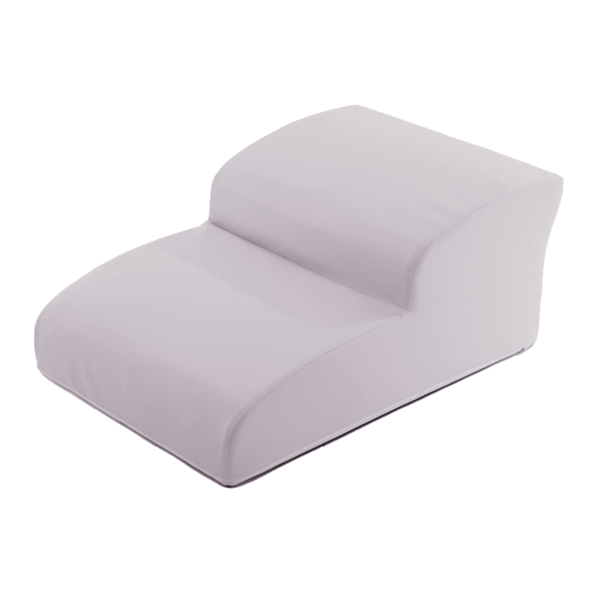 ドッグステップ ワイド 2段 小型犬用 階段型ソファ ( ペットソファ ペット ステップ スロープ クッション シンプル 無地 PVC生地 レザー調 お手入れ簡単 ) 【グレー】 グレー