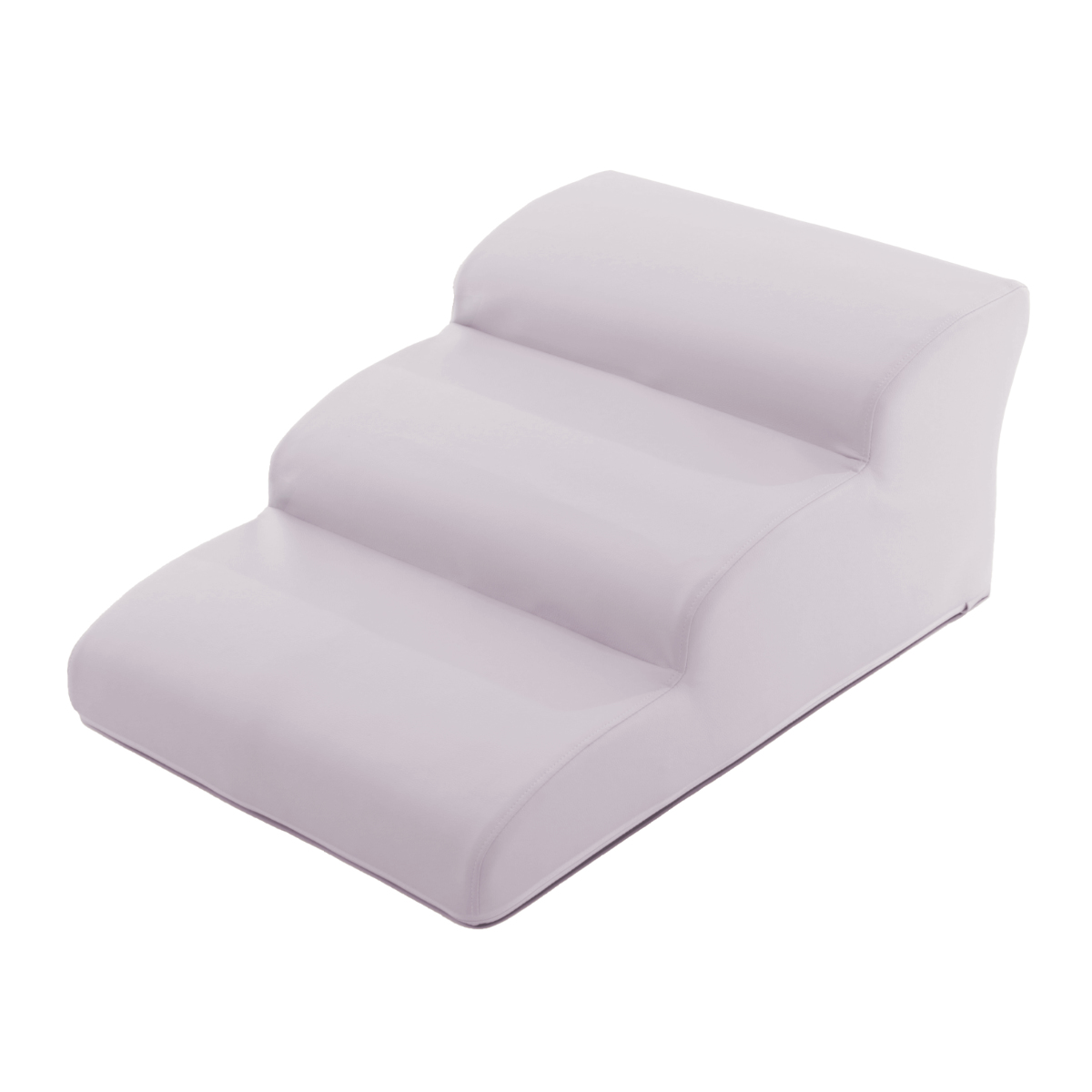 ドッグステップ ワイド 3段 小型犬用 階段型ソファ ( ペットソファ ペット ステップ スロープ クッション シンプル 無地 PVC生地 レザー調 お手入れ簡単 ) 【グレー】 グレー