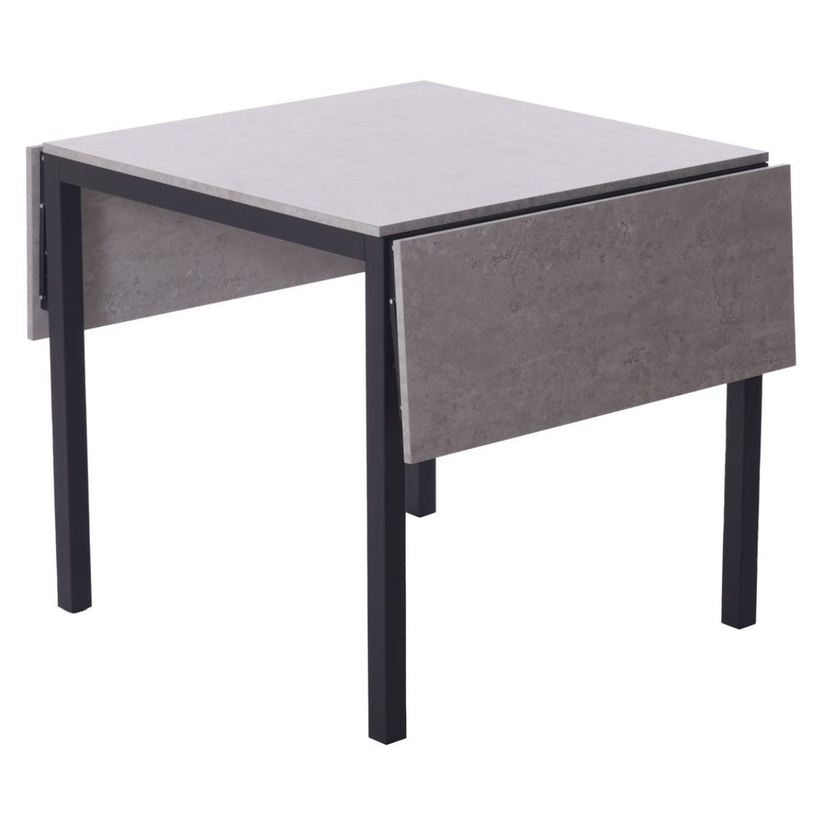 ダイニングテーブル 伸長式 幅87cm 幅140cm 大理石調 木目調 ストーン調 ( テーブル 食卓テーブル 1人用 2人用 机 長方形 伸縮テーブル コンパクト 天板 伸長 簡単 バタフライ ダイニング 食卓 おしゃれ 省スペース スチール ) 【グレー】 グレー