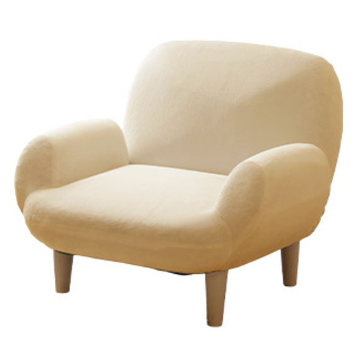 ソファ 1人掛け 幅76cm コンパクト SUICA ( ソファー 脚付き 一人掛け リビングソファ 座面幅広 あぐら リクライニング 14段階 肘掛け 日本製 完成品 ポケットコイル 可愛い ファブリック ふわふわ ローソファ アームソファ ) 【ベージュ】 ベージュ