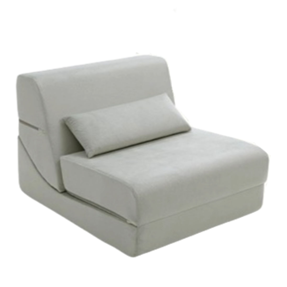 座椅子 幅71cm 3way ローソファ ( ソファ カウチ ベッド リクライニング 14段階 座いす ソファベッド フルフラット 簡易ベッド カバーリング ベロア調 来客用 背もたれ クッション付き 折りたたみ コンパクト カバー 洗濯可能 ) 【グレー】 グレー