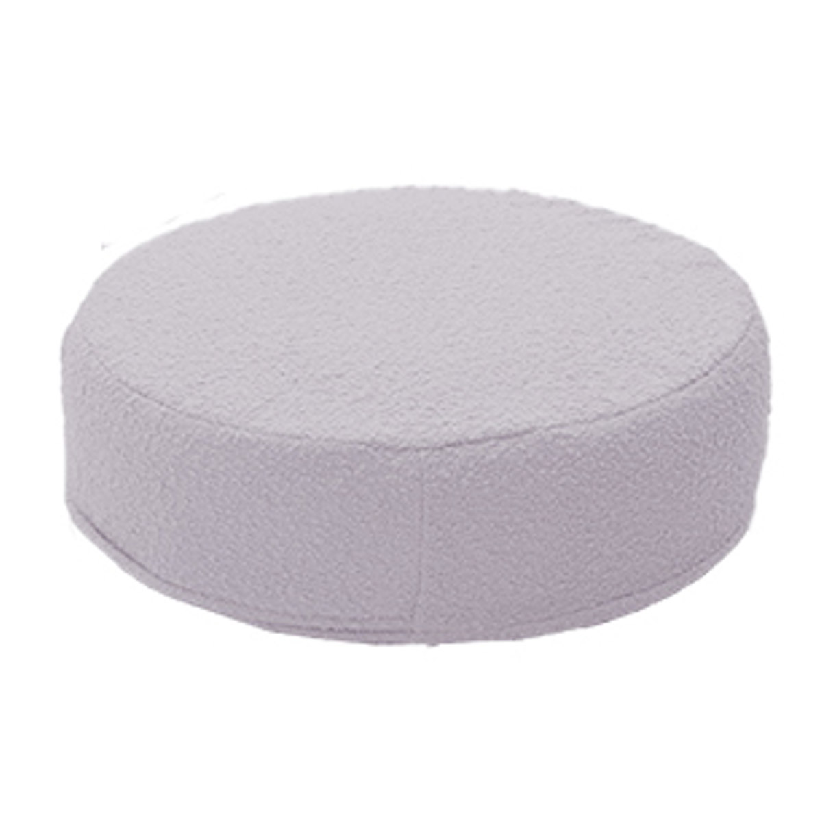 カバーが洗える低反発スクエアクッション ブークレ生地 ( フロアクッション 直径48cm 円形 四角 ソファ リビング 日本製 リラックス 座布団 枕 オットマン 座椅子 持ち運び 低反発 カバー取り外し 丸型 角型 厚み インテリア ) 【グレー ラウンド】 グレー ラウンド